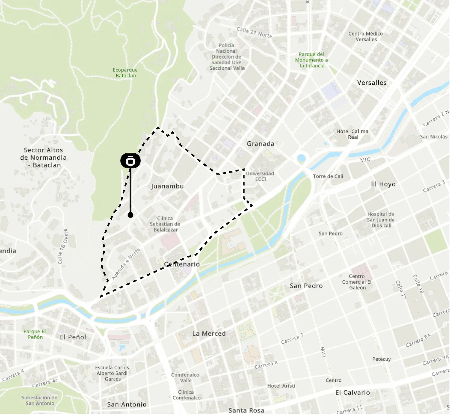Ubicación de Utōpia en Cali